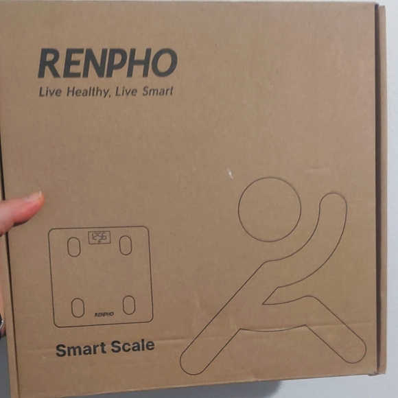 White Renpho Smart Scale - Barely Used, still with box glass scale body fat % - Picture 1 of 4